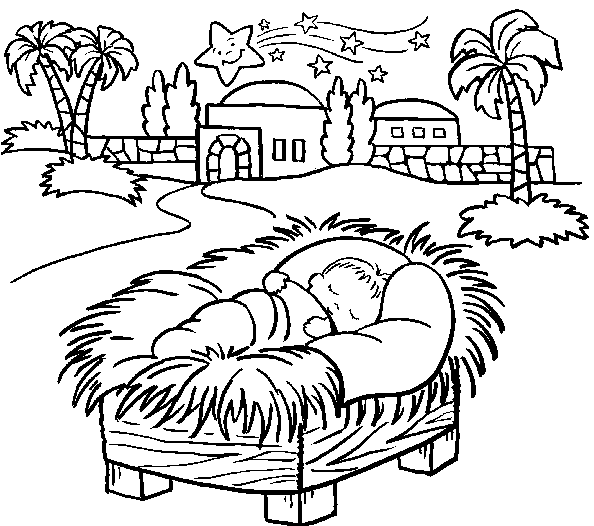 Szopka Bożonarodzeniowa kolorowanki